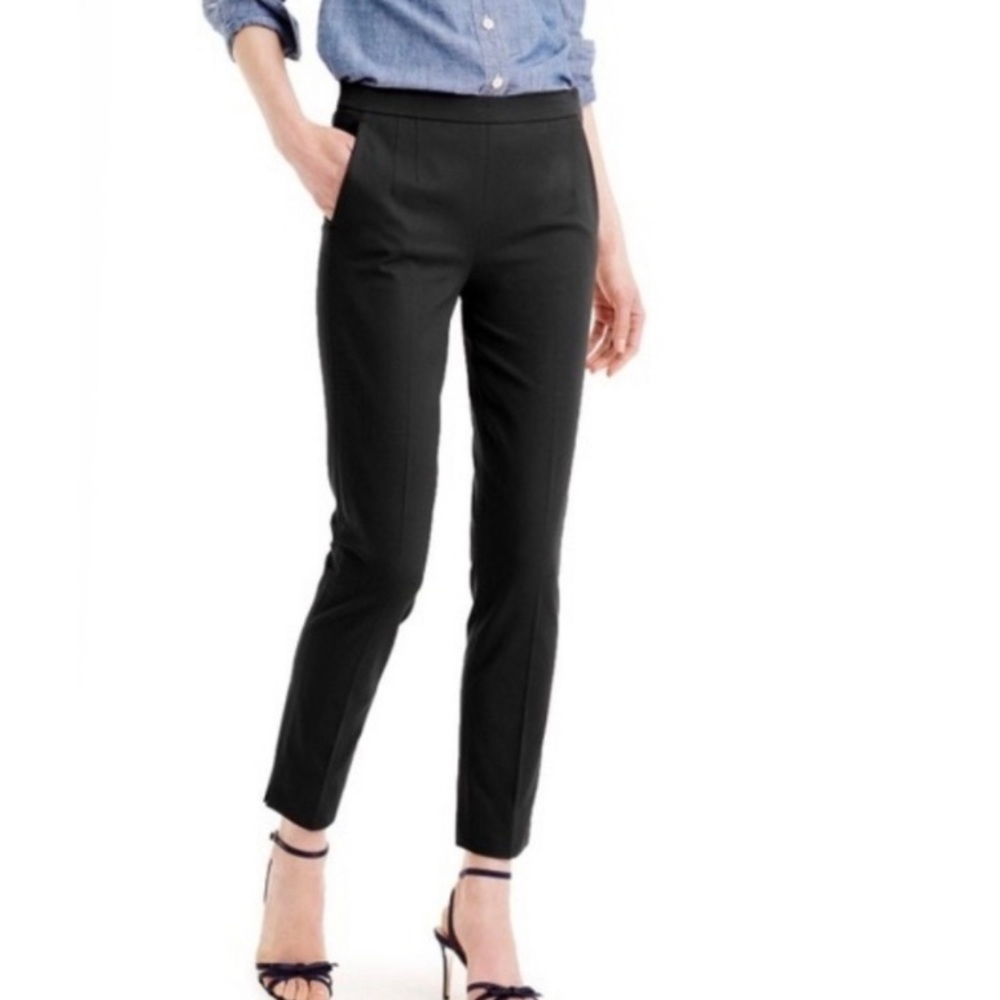 EUC J.Crew Brown Martie Side zip pants Size 4